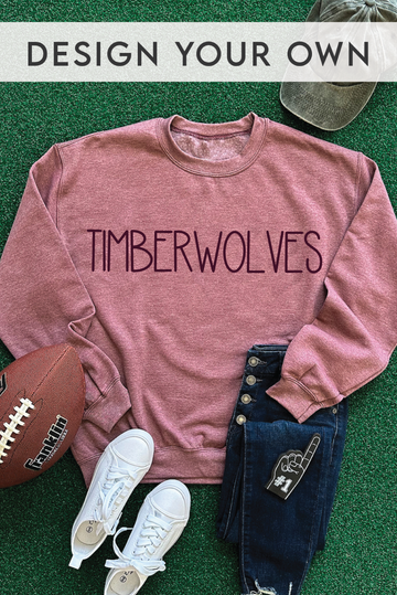 Custom Fan Crewneck - Heather Maroon